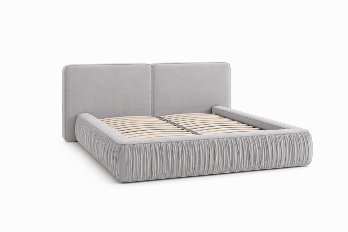 POLSTERBETT 08 140 x 200 cm – Riviera – Bett mit Gasdruckfedern und Stauraum - Hellgrau, Holz (140/200cm) - ROYAL24_MARKT