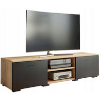 FERNSEHKOMMODE Roma Artisan Eiche-Schwarz 150/40/35 cm - Multicolor, Holzwerkstoff (150/35/40cm) - Matkam Möbel