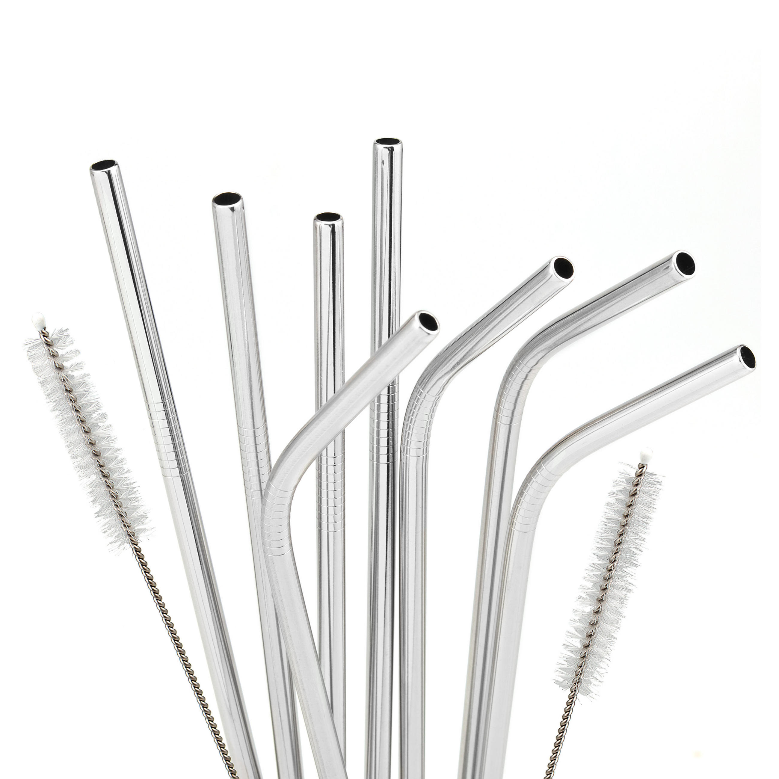 TRINKHALME, silber - Edelstahlfarben, Metall (0.6/21.5cm) - bremermann
