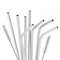 TRINKHALME, silber - Edelstahlfarben, Metall (0.6/21.5cm) - bremermann