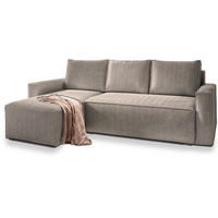 ROHOVÁ SEDAČKA POTARO béžová - šedá/béžová, dřevo/textil (232/140cm) - MASSENO