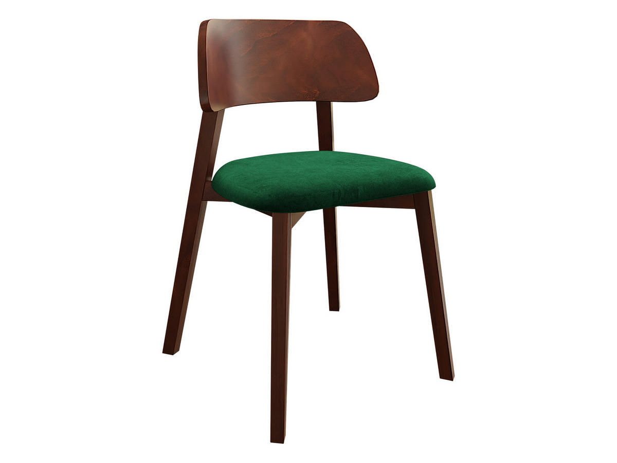 POLSTERSTUHL Dario, Holzfarbe: Nuss - Nussbaumfarben/Braun, Holz/Textil (47/80/50cm) - MIRJAN24
