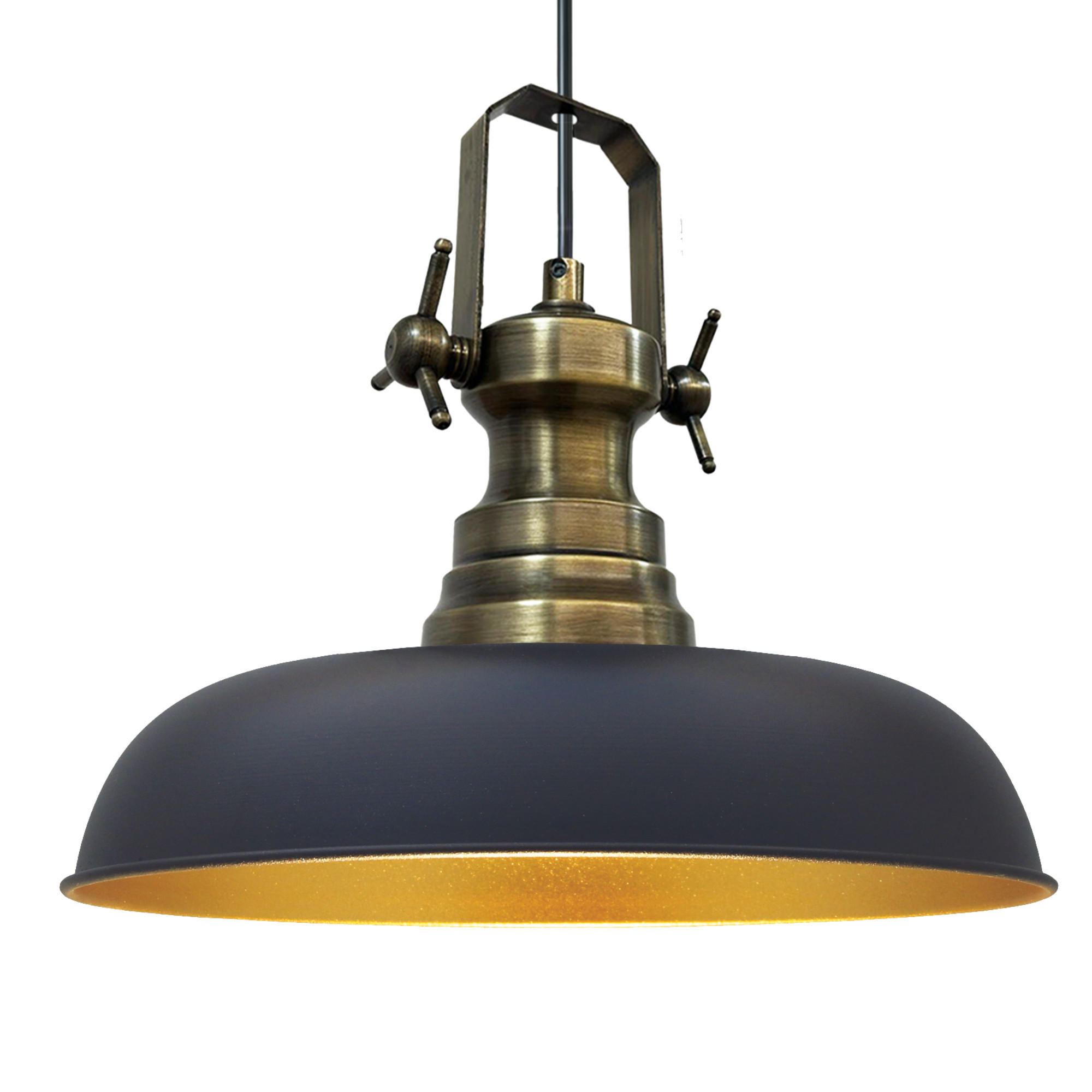 PENDELLEUCHTE Nota 31/35 cm - Goldfarben/Schwarz, Metall (35/31/35cm) - Bamyum