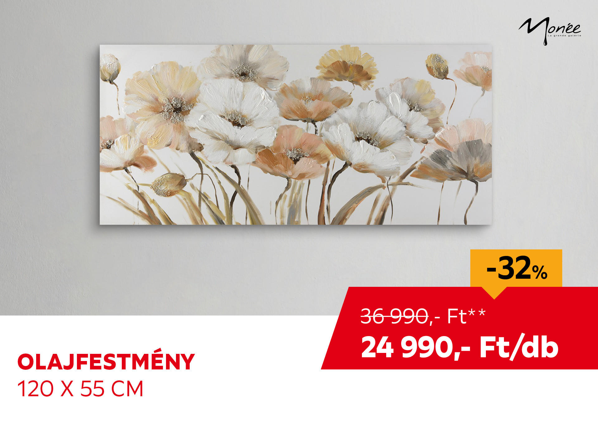 Olajfestmény, 120 x 55 cm Kiemelt termék 36990 Ft.- helyett 24990 Ft.-
