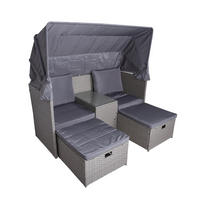 GARTENMUSCHEL Mainz Sonneninsel - Grau, Kunststoff (75/170/170cm) - DELUKE