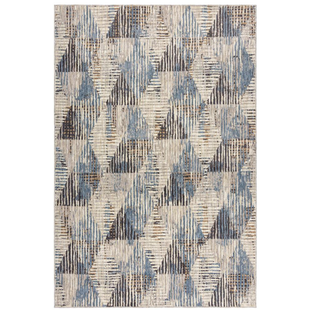 TEPPICH Geometrisch-Design, aus Polyester WYE, Blau-Grau 200x290 cm - Blaugrau, Textil (200/290cm) - KADIMA DESIGN