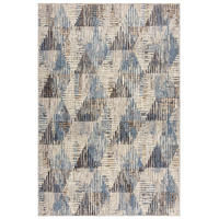 TEPPICH Geometrisch-Design, aus Polyester WYE, Blau-Grau 160x230 cm - Blaugrau, Textil (160/230cm) - KADIMA DESIGN