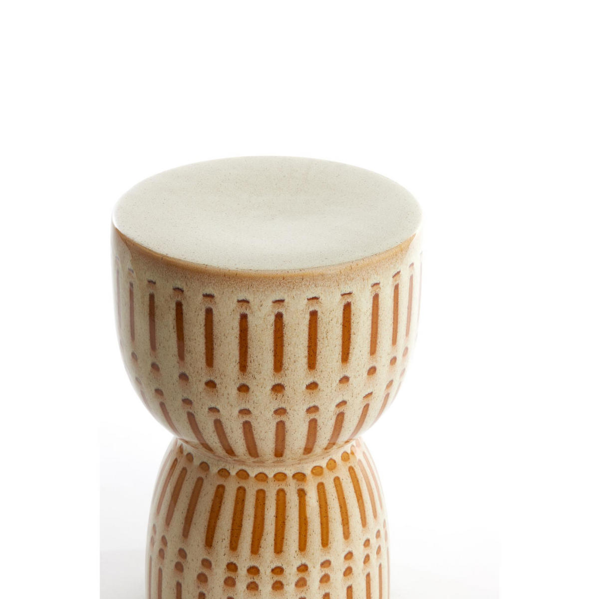 BEISTELLTISCH Finca Weiß 28.5/28.5/42 cm - Weiß, Keramik (28.5/28.5/42cm) - Light & Living