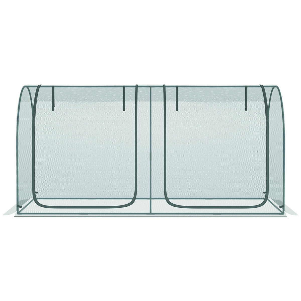 INSEKTENSCHUTZNETZ für Garten, Balkon, Dunkelgrün - Dunkelgrün, Metall (120/120/249cm) - Outsunny