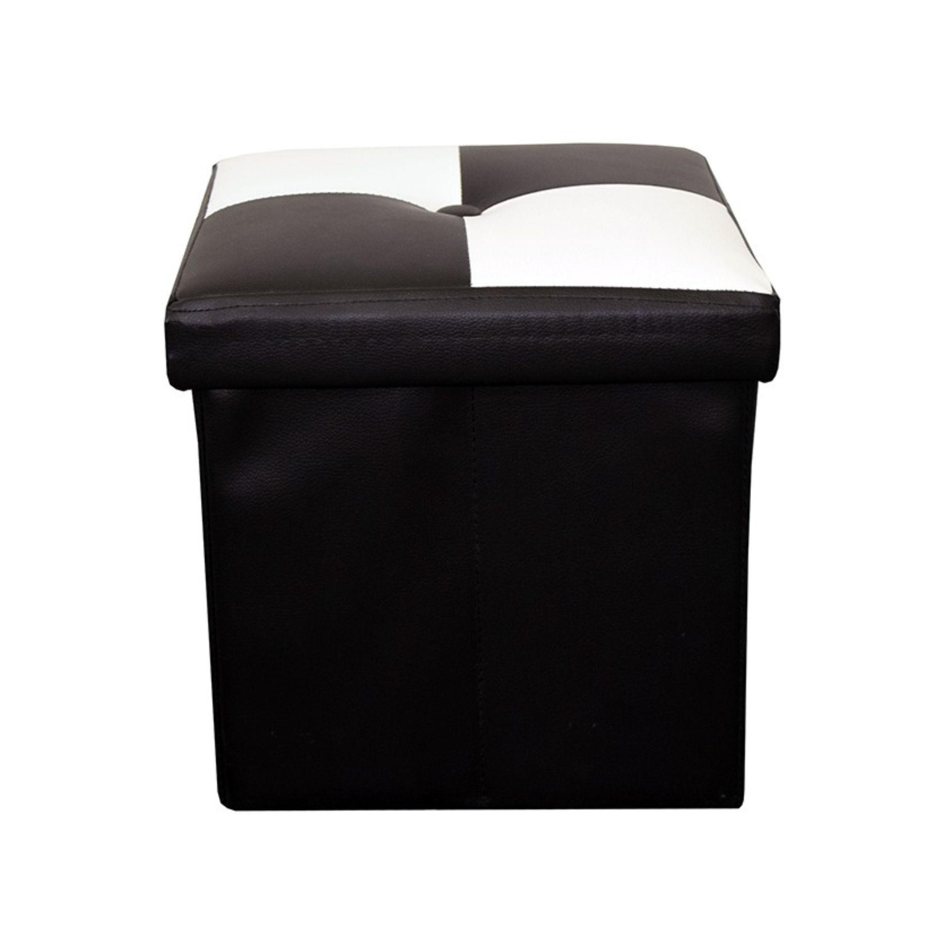 Mobili Rebecca Fusshocker Schwarz 30x30x30 cm