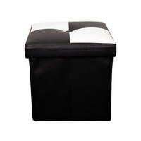 FUSSHOCKER Schwarz 30/30/30 cm - Schwarz, Textil (30/30/30cm) - Mobili Rebecca