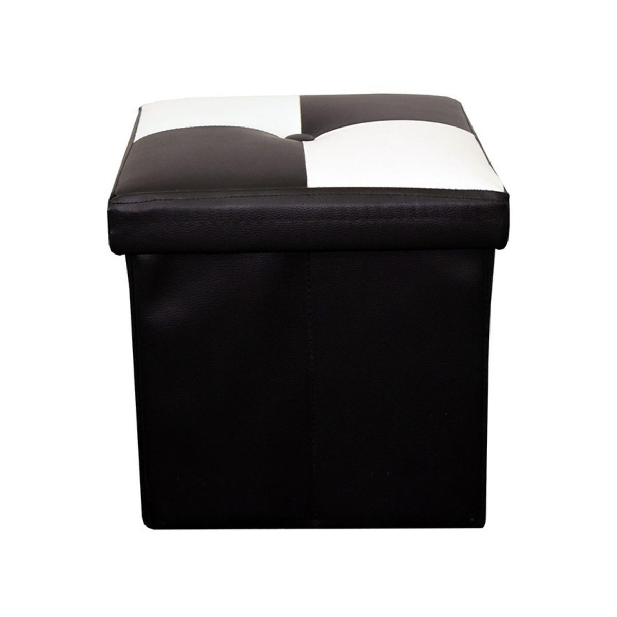 FUSSHOCKER Schwarz 30/30/30 cm - Schwarz, Textil (30/30/30cm) - Mobili Rebecca