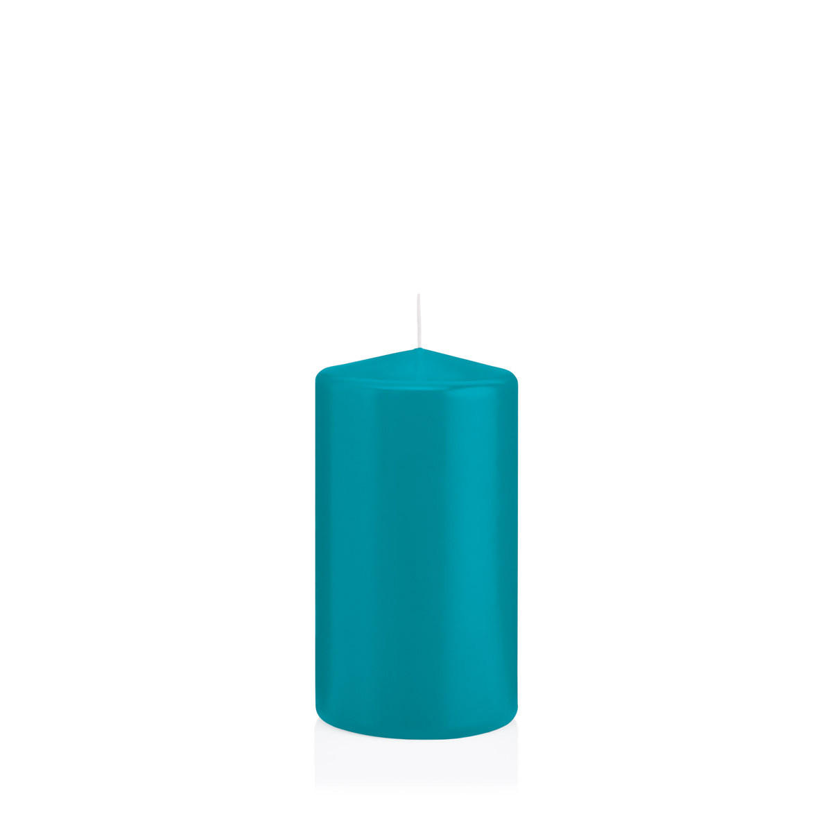 STUMPENKERZEN Azurblau Ø 68 x 130 mm, 12 Stück - Hellblau, Paraffin (7/13cm) - Wiedemann Kerzen
