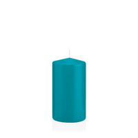 STUMPENKERZEN Azurblau Ø 68 x 130 mm, 12 Stück - Hellblau, Paraffin (7/13cm) - Wiedemann Kerzen