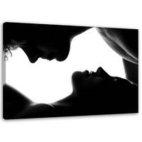 BILD AUF LEINWAND Paar bei einem intimen Akt - Grau, Textil (60/40cm) - Feeby
