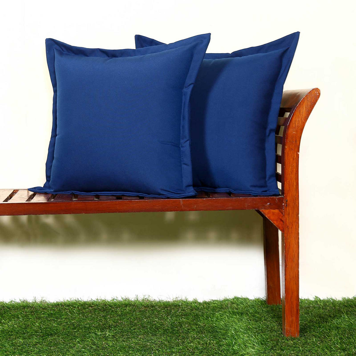 OUTDOOR-KISSEN 2er-Set dunkelblau 45/45 cm - Dunkelblau, Textil (45/45cm) - Homescapes