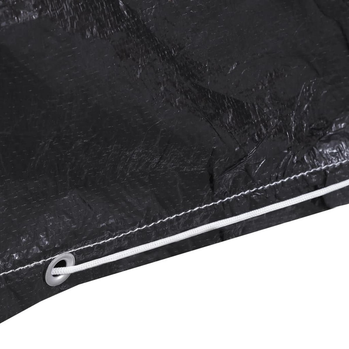 ABDECKUNG Für Gartenmöbel Und Gasgrills 6 Ösen 180/80/125 Cm - Schwarz, Kunststoff (180/80/125cm) - vidaXL