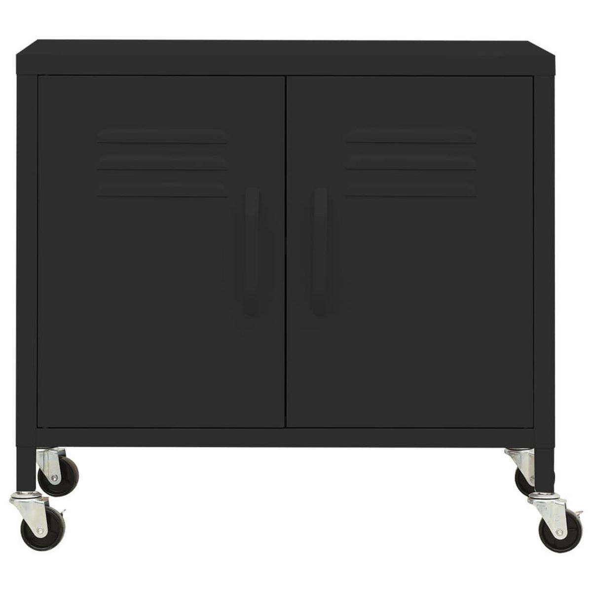 MEHRZWECKSCHRANK Myers 56/35/60 cm - Schwarz, Metall (56/60/35cm) - Nettlife