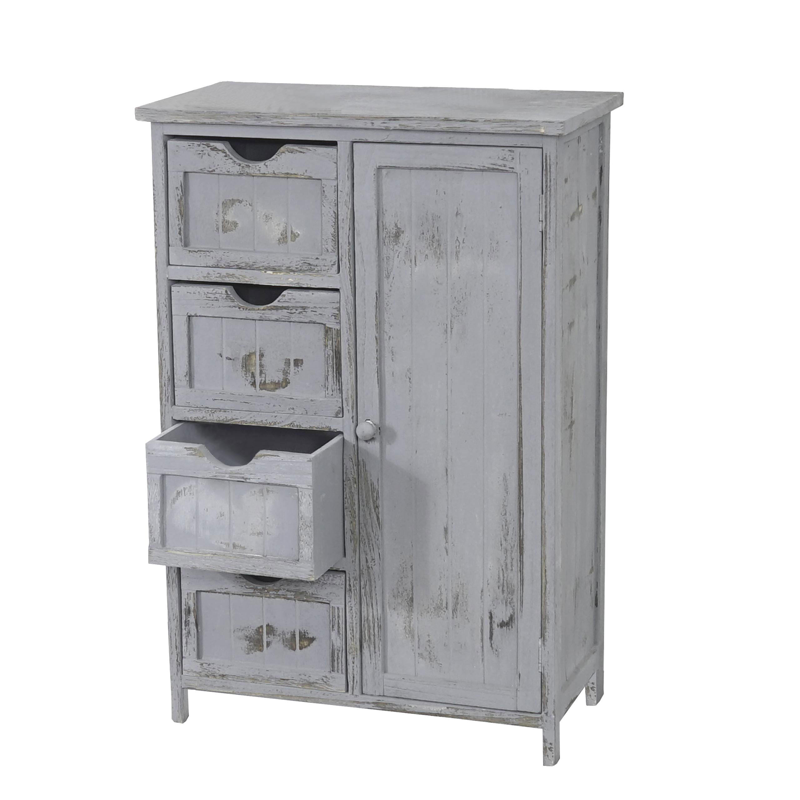 KOMMODE Grau - Grau, Holz (55/82/30cm) - MCW
