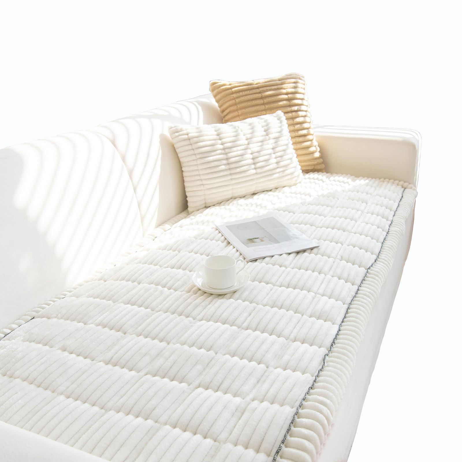 SOFADECKE Dicke Rutschfest 1 Stück - Weiß, Textil (70/150cm) - Kaket