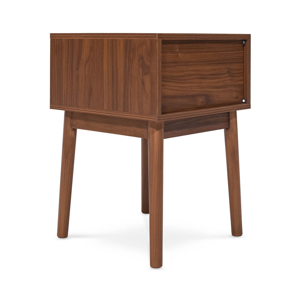 NACHTTISCH 2er-Set Milo aus Walnussholz Retro - Braun, Holz (38/55/38cm) - Sicaan