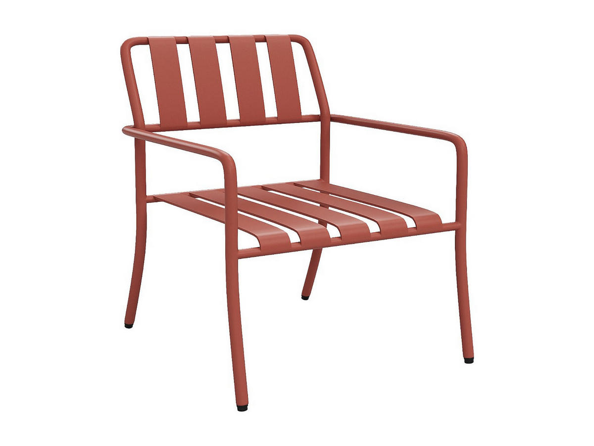 GARTENSESSEL - 2 Personen - metall - terracotta Birmos - Terracotta, Metall (64/76/71cm) - Vente-Unique