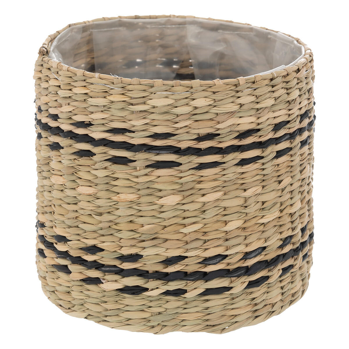 BLUMENTOPF-SET Geflochten, Stroh 2er-Set - Braun, Naturmaterialien (16/15/16cm) - Atmosphera Createur d´interieur