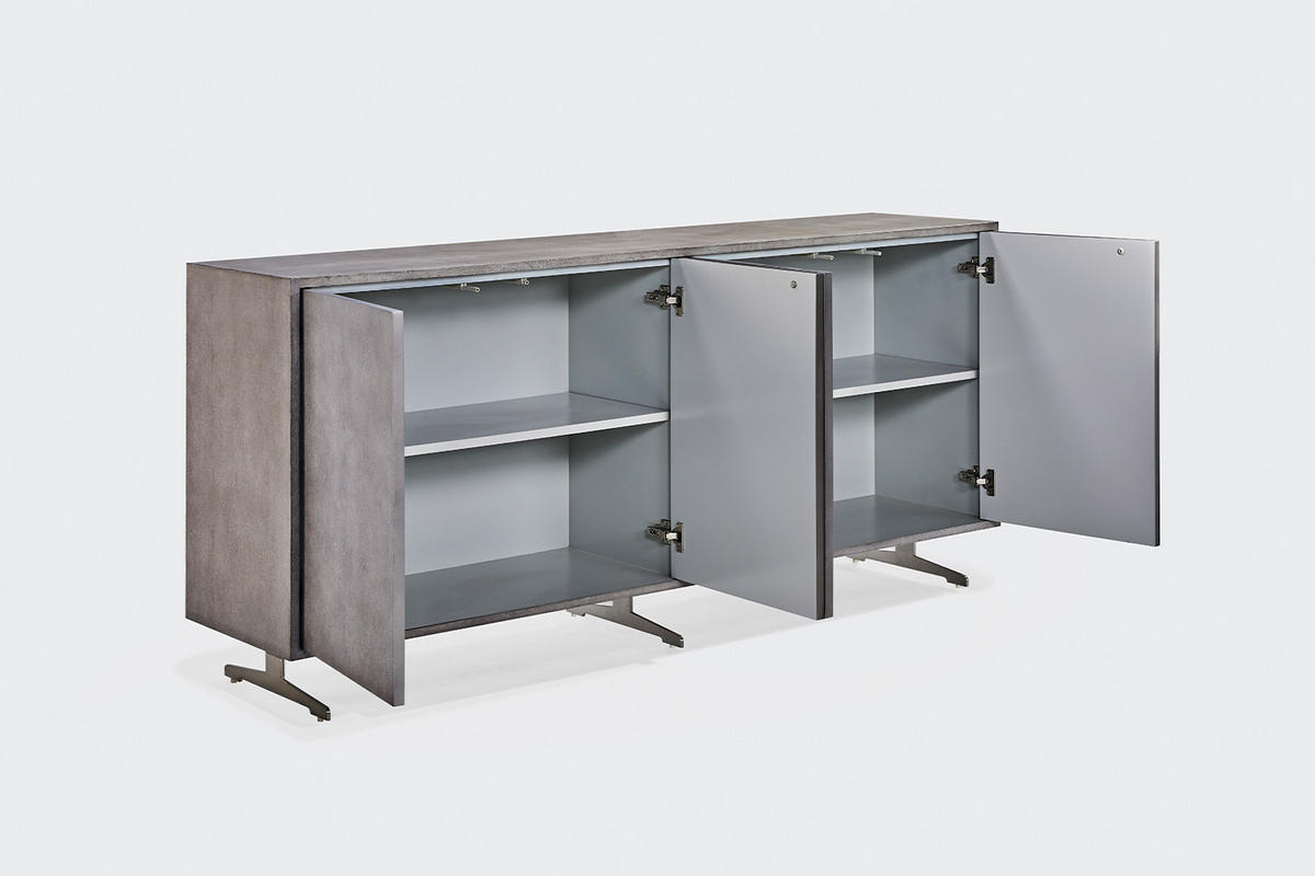 SIDEBOARD GALA Grau Holz - Grau, Holz/Metall (180/85/40cm) - KAWOLA