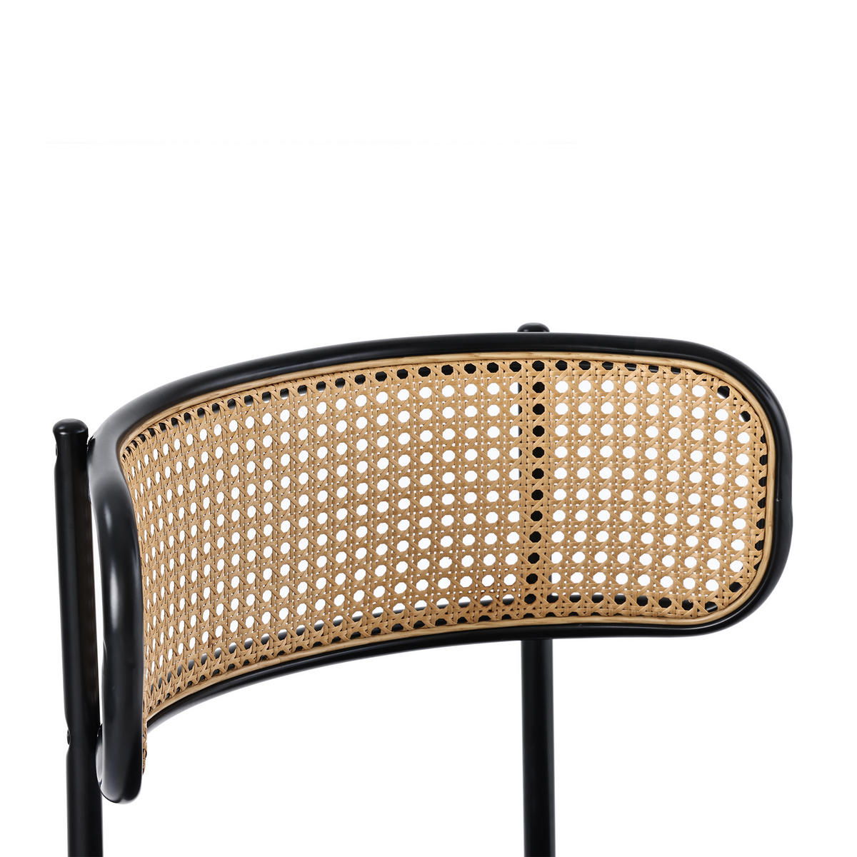 ESSZIMMERSTUHL 2er-Set Samt, Rattan-Rückenlehne, Metallbeine, Modern, Ergonomisch, Grau - Grau, Naturmaterialien/Textil (51/75/55cm) - Urban Meuble