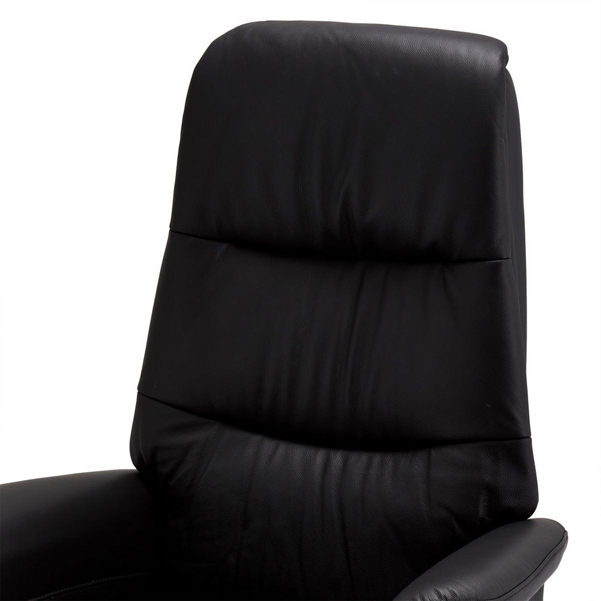 SESSEL schwarz - Schwarz, Leder/Metall (90/114/79cm) - ebuy24