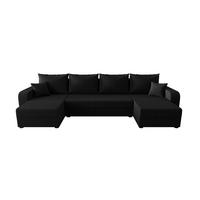 WOHNLANDSCHAFT HEWLET U BIS Cosmic 100 mit Schlaffunktion - Schwarz, Textil (305/90/140cm) - Bedante