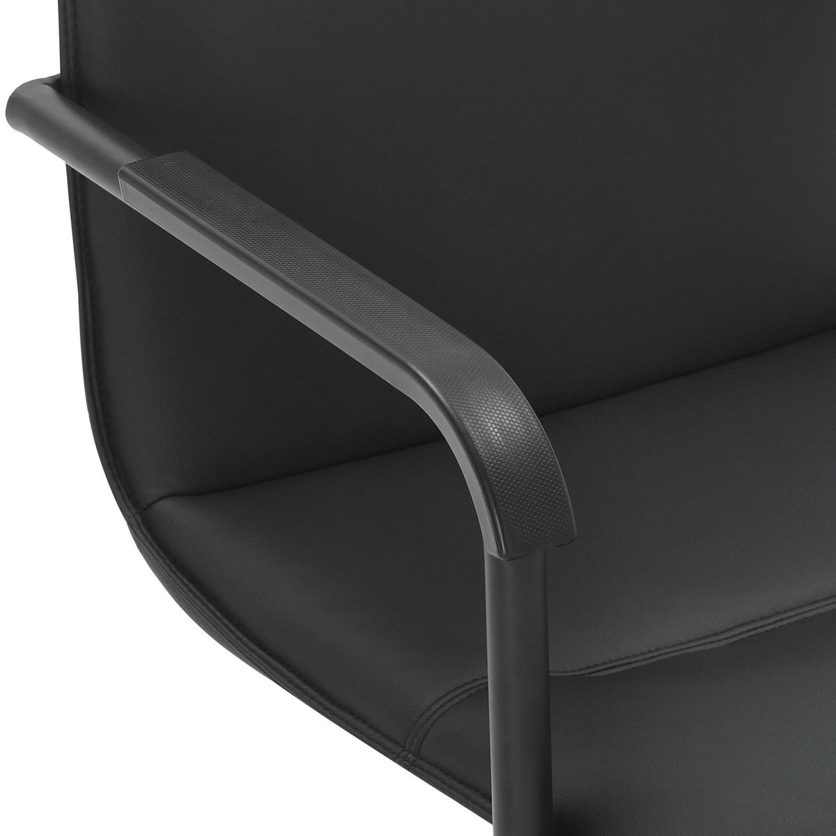 SCHWINGSTUHL Lederlook Schwarz/Schwarz - Schwarz, Textil/Metall (57/92/59cm) - CLP