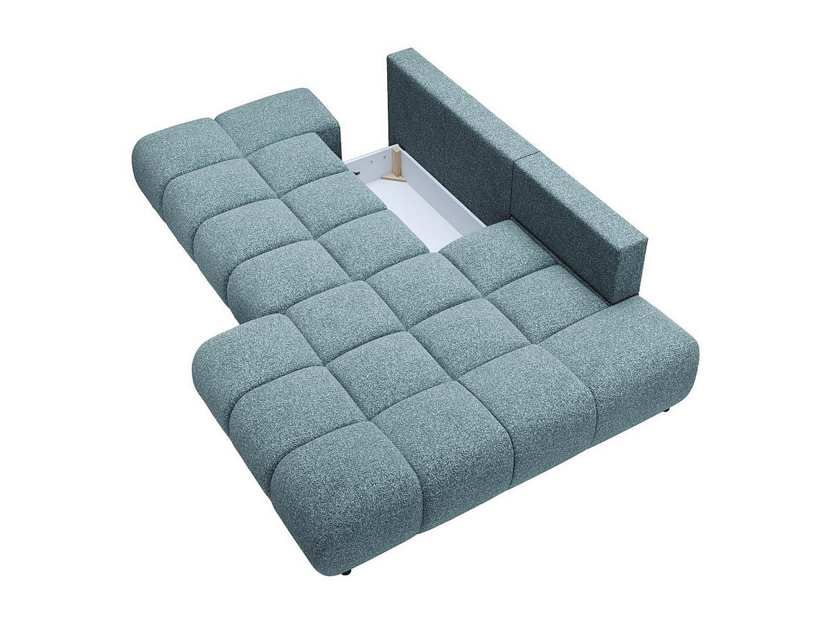 SCHLAFSOFA - 5 Personen - stoff - blau Jocima - Blau, Kunststoff/Textil (292/96/193cm) - Vente-Unique