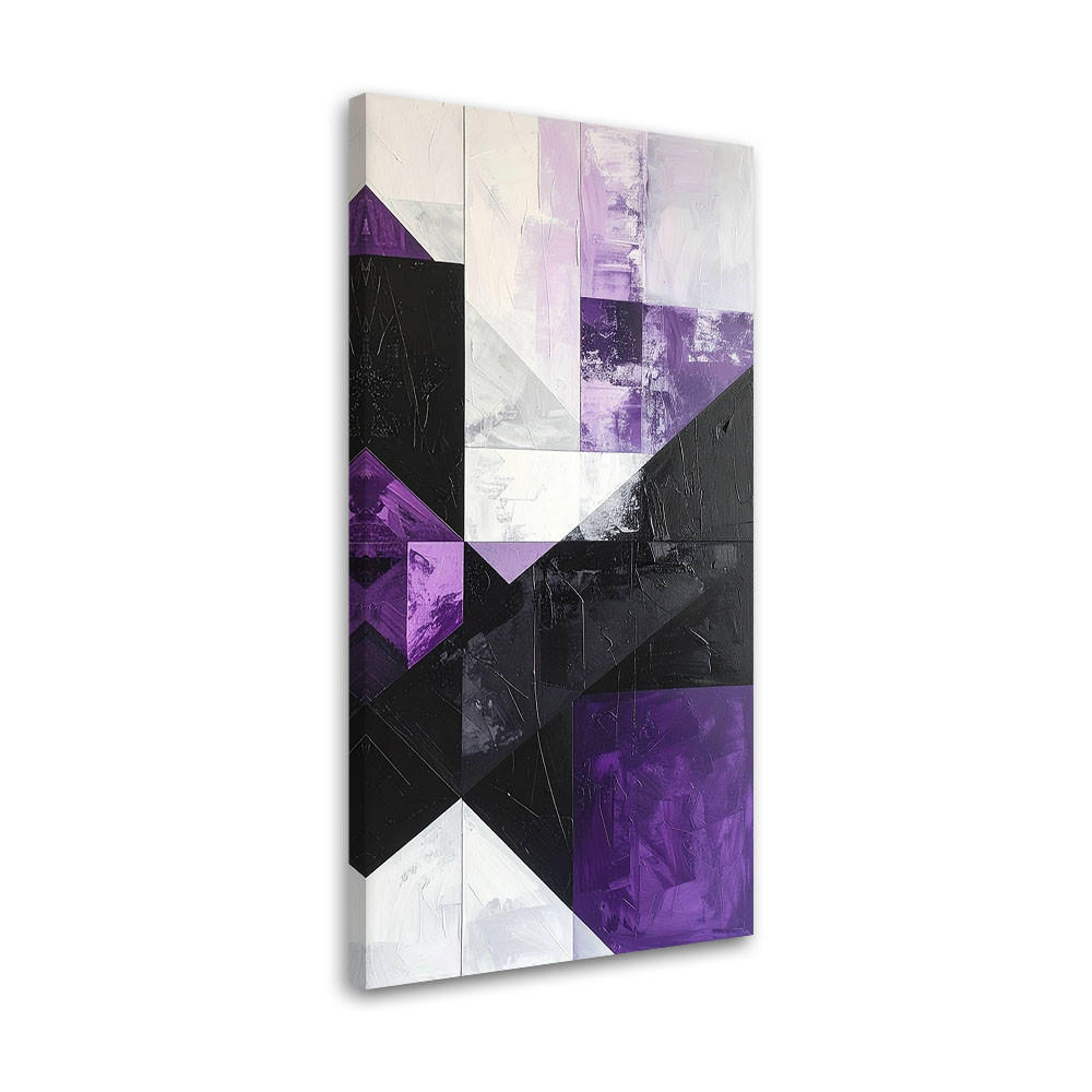 LEINWANDBILD 3D und geometrisch 40x80cm - Lila, Textil (40/80cm) - Feeby