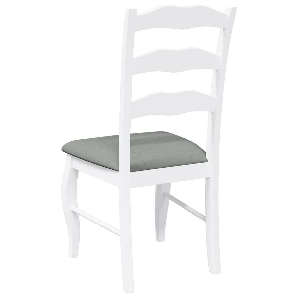 ESSZIMMERSTÜHLE Resz mit Kissen 2er-Set Weiß-Grau - Grau, Holz (48/99/53.5cm) - DELUKE