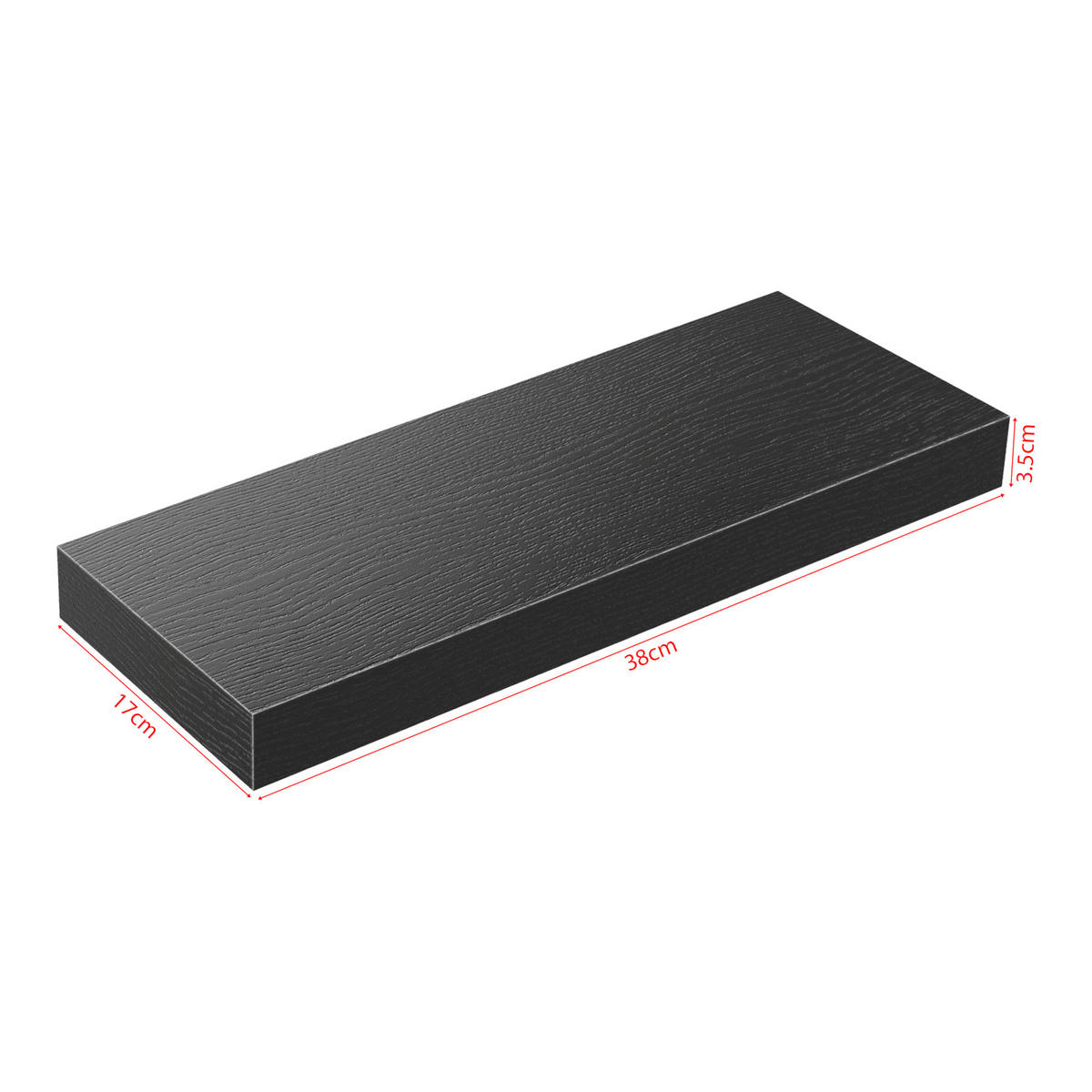 Schwarz, Holzwerkstoff/Metall (38/3.5/17cm) - [en.casa]