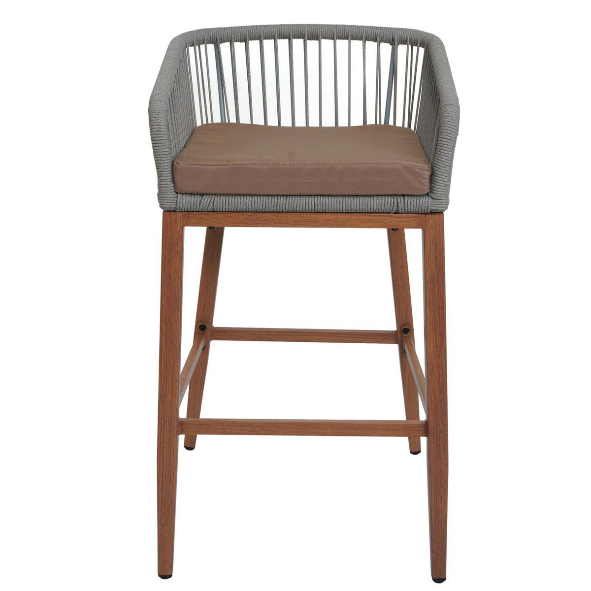 BARSKI STOL Svetlo siva, Taupe - svetlo siva/sivorjava, kovina (51/92/53cm) - MCW