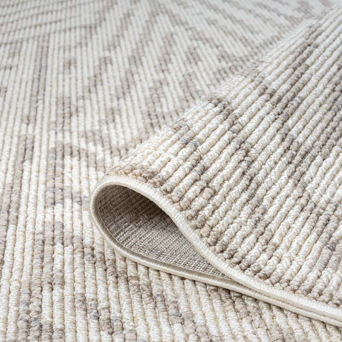 KURZFLOR-TEPPICH Clasico 9161 Beige 160 cm Rund - Beige, Textil (160/160cm) - carpet city