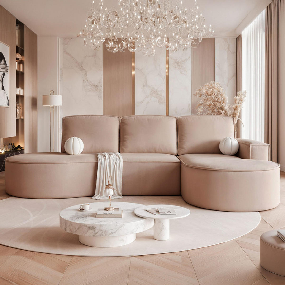 ECKSOFA SOFIA mit Schlaffunktion und Bettkasten Braun - Braun, Holzwerkstoff/Kunststoff (277/157cm) - Idohome