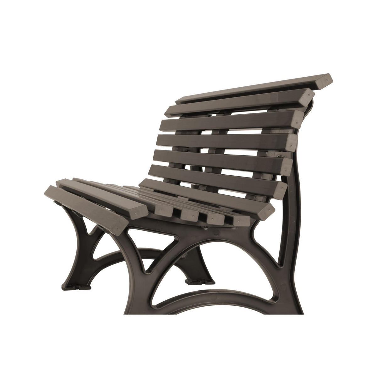 GARTENBANK Jamaika 3 Sitzer Braun 80 x 150 x 64 cm Witterungskunststoff & UV Beständiger Kunststoff - Braun, Kunststoff (150/80/64cm) - PROREGAL