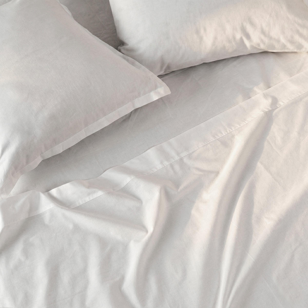 OBERBETTLAKEN basic 200 tc 160x270 cm weiss - Weiß, Textil (160/270cm) - Happy Friday