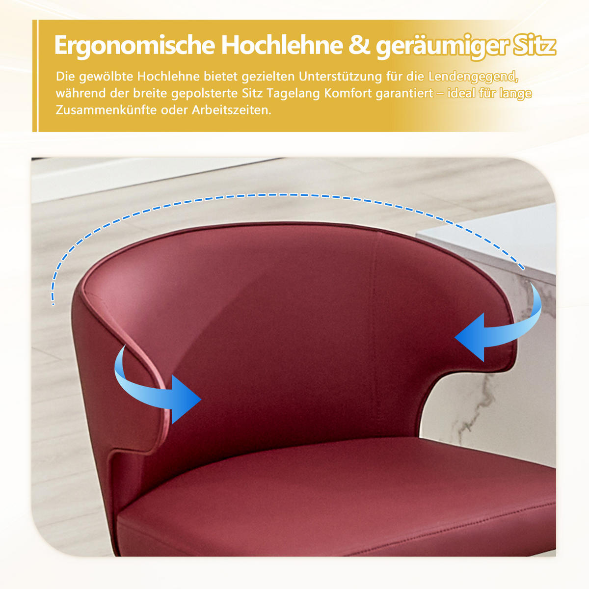 BARHOCKER DE-36724 2er-Set höhenverstellbar mit 360°-Drehung Rot - Rot, Metall (45/110/49.7cm) - ComfortXL