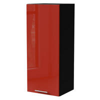 HÄNGESCHRANK Brerra W4/40 Schwarz / RAL 3002 karminrot Hochglanz 40 / 32,5 / 96cm - Rot/Schwarz, Holz/Holzwerkstoff (40/96/32.5cm) - Feldmann-Wohnen