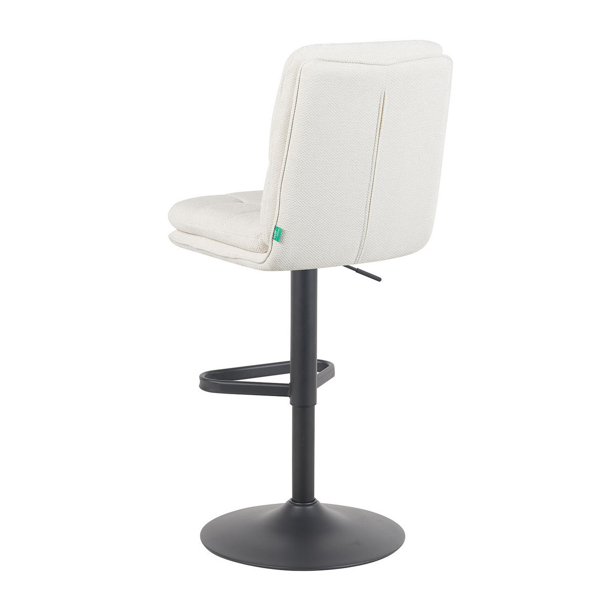 BARHOCKER Enno 2er-Set - Creme/Schwarz, Textil/Metall (45/103/57cm) - DUBI Möbel