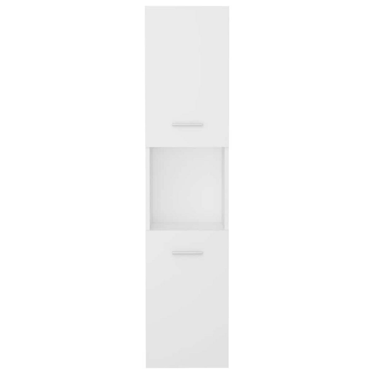 BADEZIMMERSCHRANK Weiß 30/30/130 Cm Holzwerkstoff - Weiß, Holz (30/130/30cm) - vidaXL