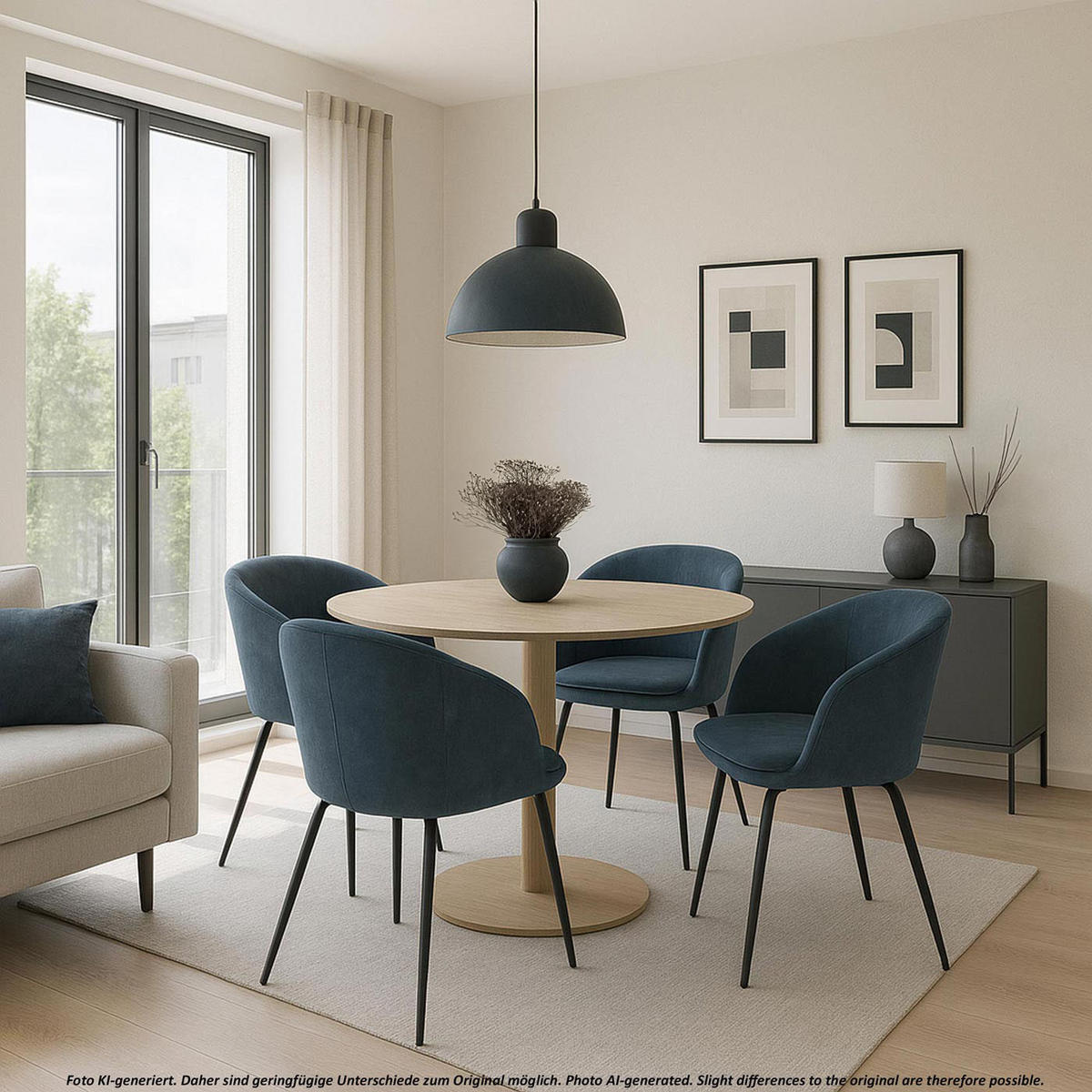 ESSZIMMERSTUHL Blau - Blau, Textil (57/79/53cm) - MCW