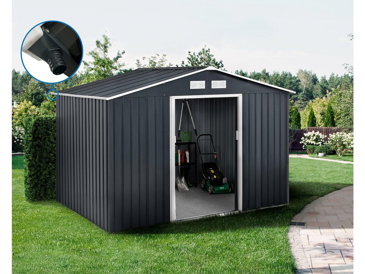 METALL-GARTENHAUS vegas Grau - Grau, Metall (267/202/245cm) - Habitat Garten