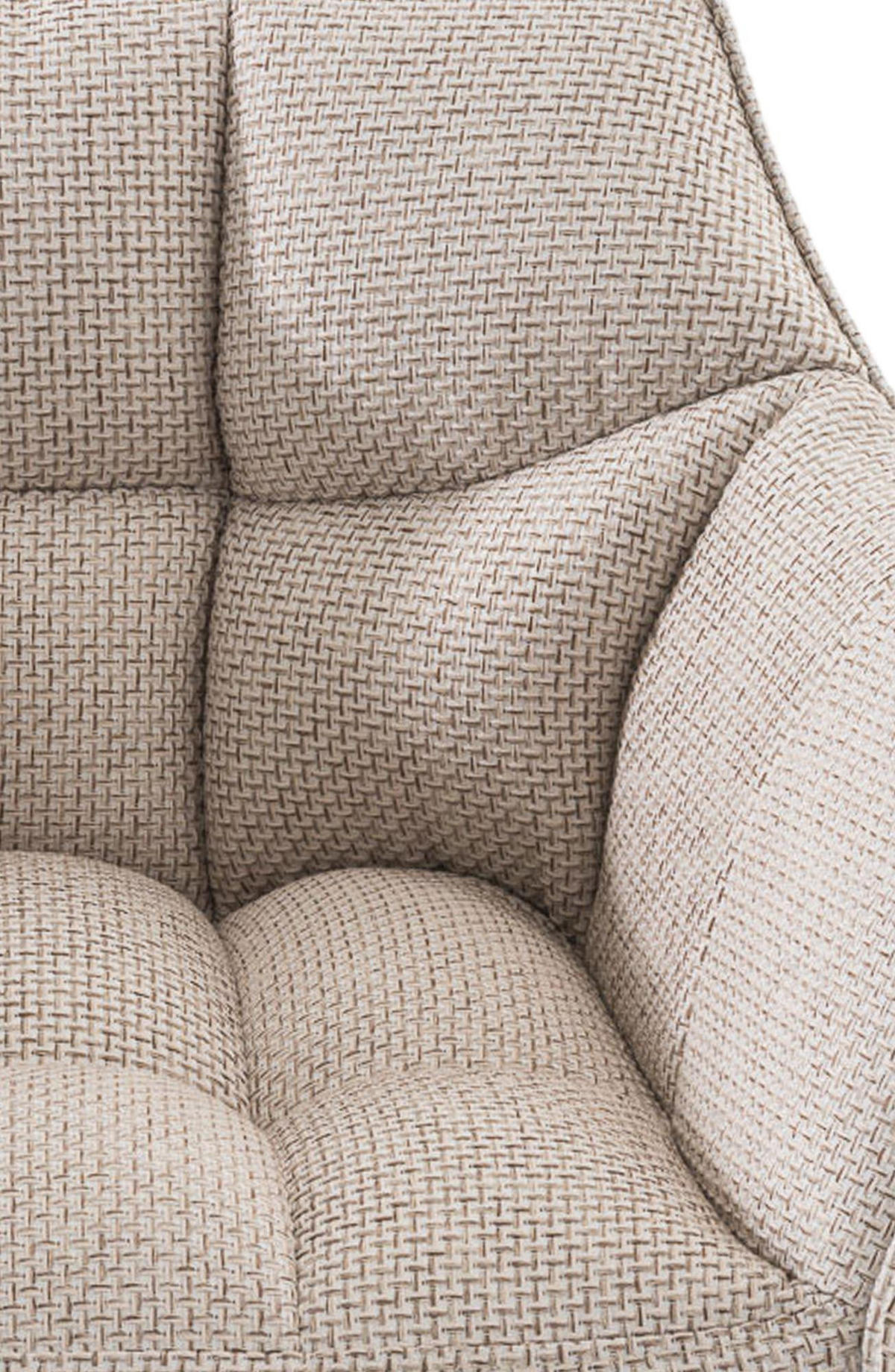 BARHOCKER 2er Set Stoff elfenbein - Creme/Schwarz, Textil/Metall (64/110/48cm) - CLP
