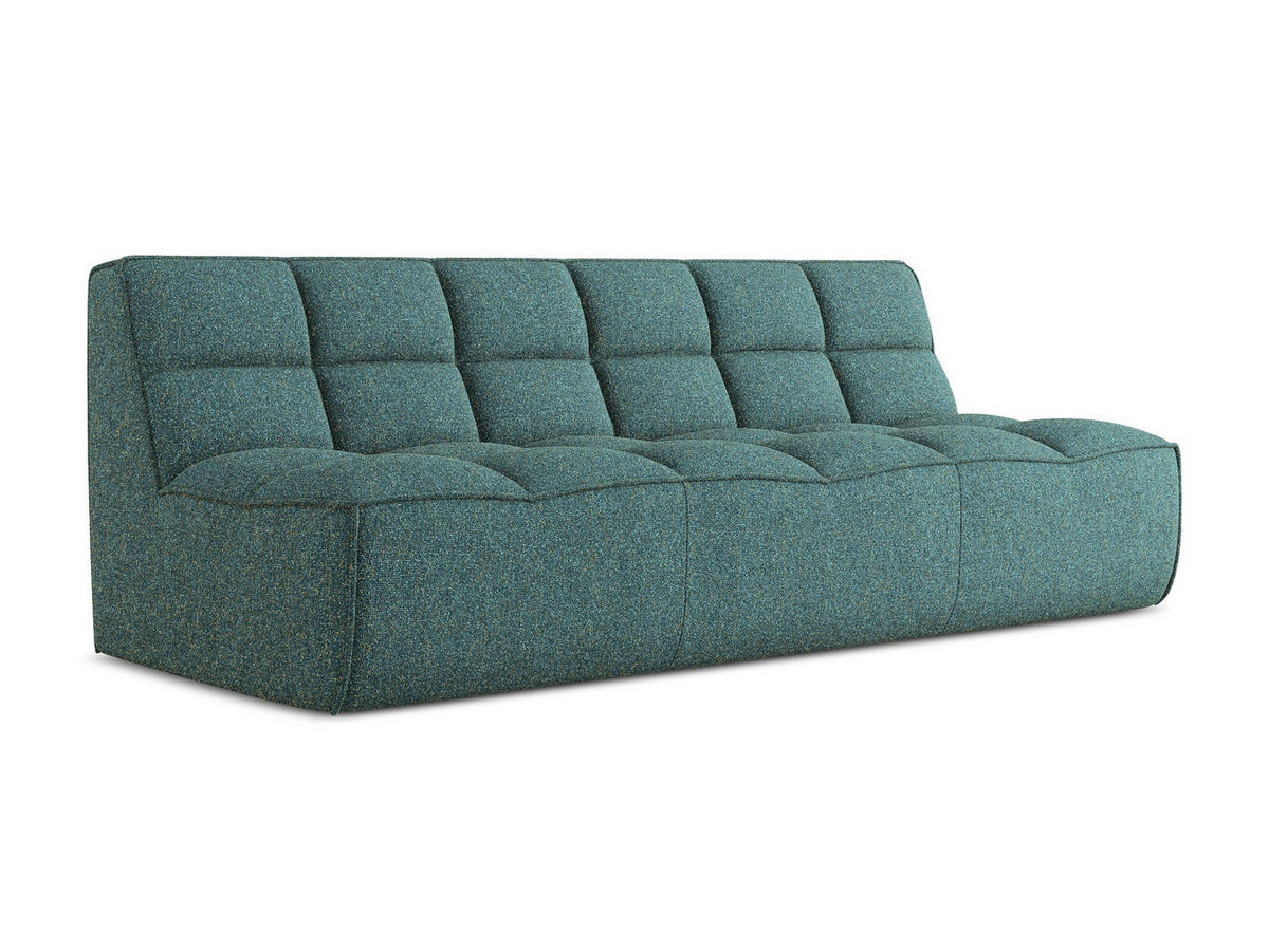3-SITZER SOFA Strukturstoff Stoff Blau - Blau/Petrol, Kunststoff/Textil (210/75/93cm) - Makamii