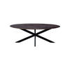 ESSTISCH oval mit X-Fuß 200cm, braun - Braun, Holz (200/100/76cm) - Giga Meubel